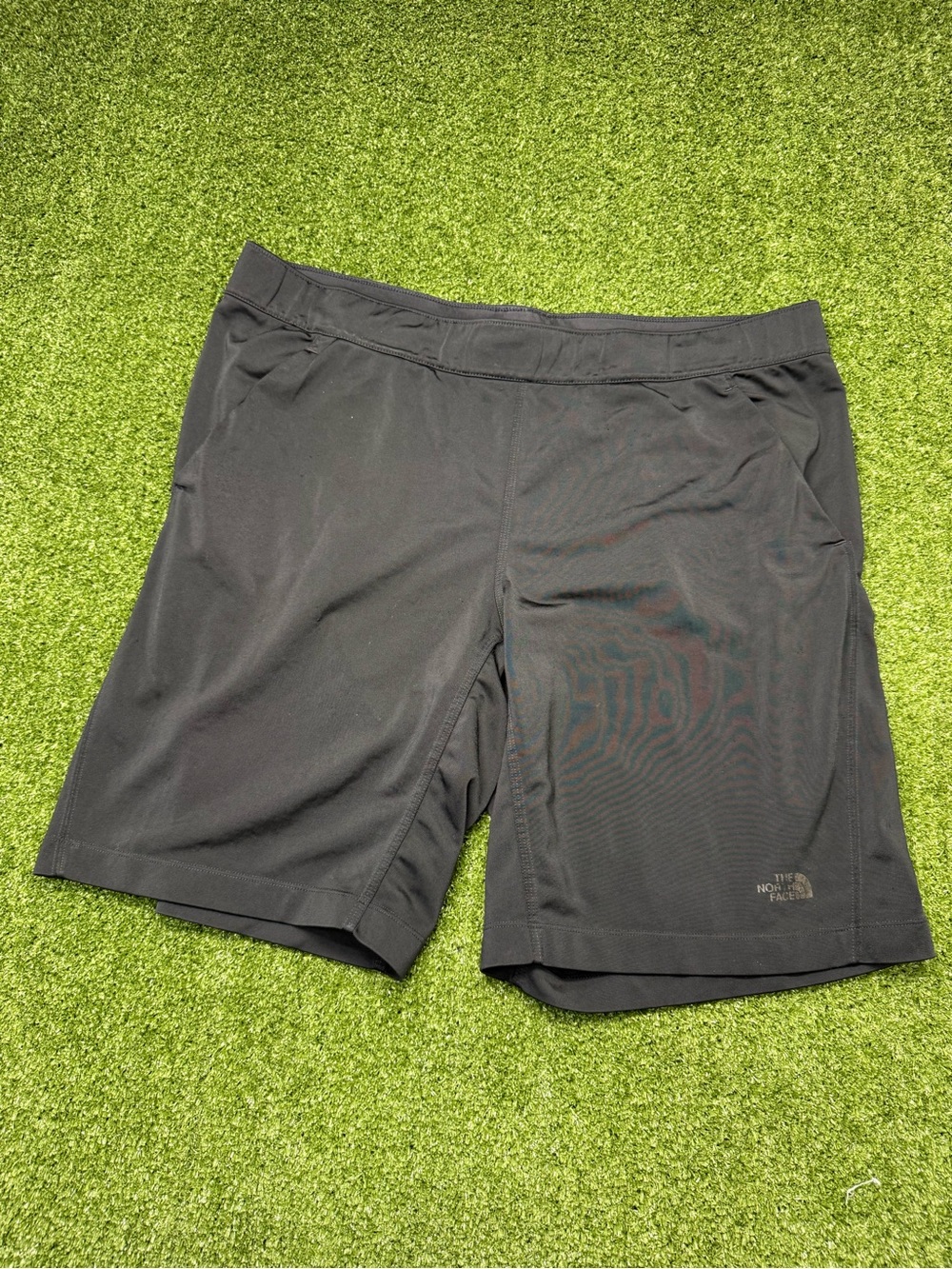 The North Face Mens Black Athletic Shorts Drawstring Waist Pockets Comfort XL